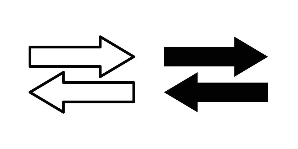 Transfer arrows icon set. Vector EPS 10 스톡 일러스트