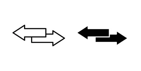 Transfer arrows icon vector art Illustrations Stock Illustration