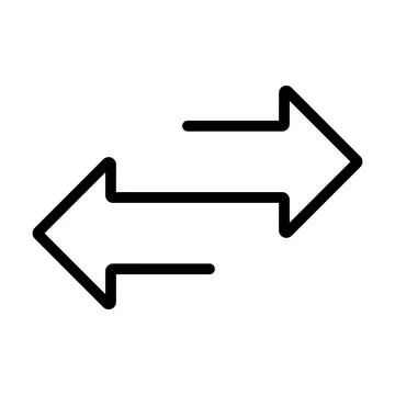 Transfer arrows icon vector exchange symbol for graphic design, logo, web sit Stock Illustration
