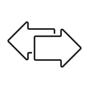 Transfer arrows icon vector exchange symbol for graphic design, logo, website Stock Illustration