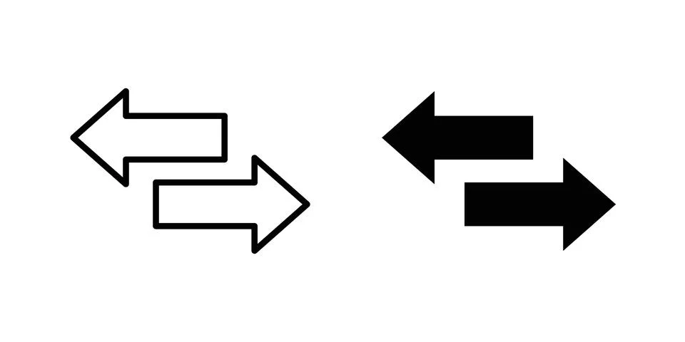 Transfer arrows icon for web projects Stock Illustration