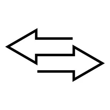 Transfer arrows outline icon. linear style sign for mobile concept and web de Stock Illustration