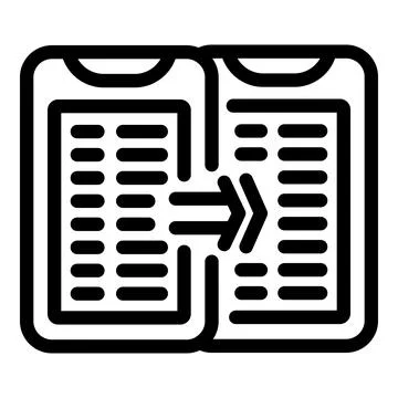 Transfer beta version icon outline vector. Preview release test Stockillustratie