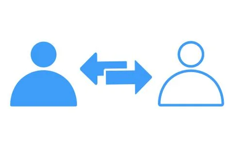 Transfer Between User Accounts Icon,Transfer Between Users Icon Vector Stock Illustration