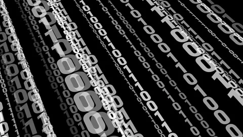 The transfer of big data navigating the world of binary code on a dark Video stock 251958028