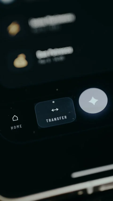 Transfer button from a banking application Stock Footage 331581594