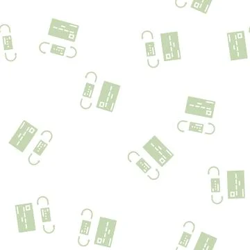 Transfer card glyph seamless pattern Stock Illustration
