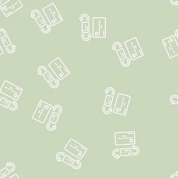 Transfer card line seamless pattern Stock Illustration