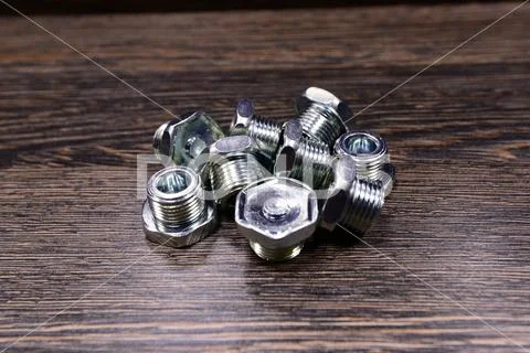Transfer case drain plugs Stock Photos