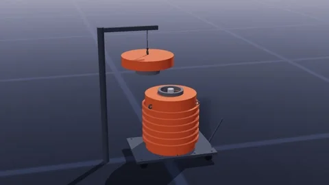 Transfer cask isotope lab 3d loop 3D animation seamless loop Видео 341781714