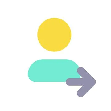 Transfer contact flat color ui icon Stock Illustration