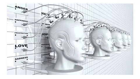 Transfer of emotion Stock Illustration