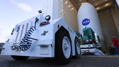 Transfer of the Europa Clipper spacecraft to Launch Complex 39A Stock Footage 289547061
