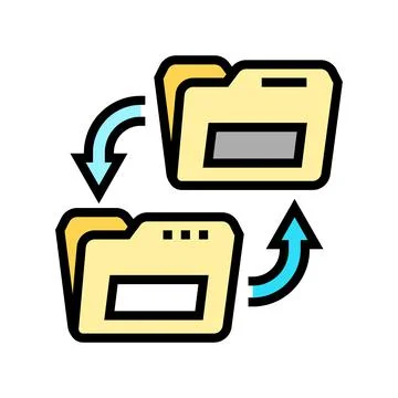 Transfer folder color icon vector illustration 스톡 일러스트