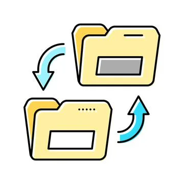 Transfer folder color icon vector illustration 스톡 일러스트