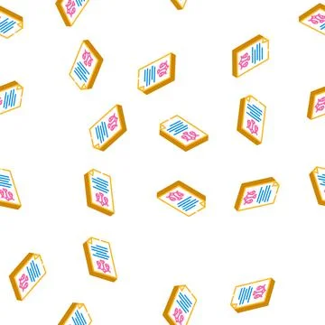 Transfer folder isometric icon seamless pattern Illustrazione stock