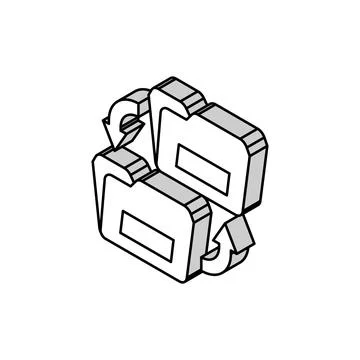 Transfer folder isometric icon vector illustration Stock Illustration