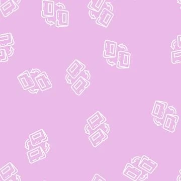 Transfer folder line seamless pattern Stockillustratie