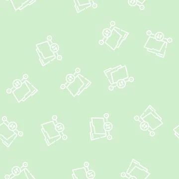 Transfer folder line vector seamless pattern Stock Illustration