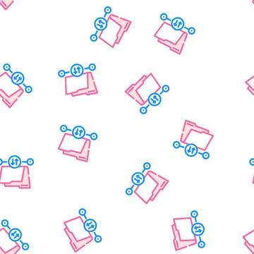 Transfer folder vector seamless pattern Stock Illustration