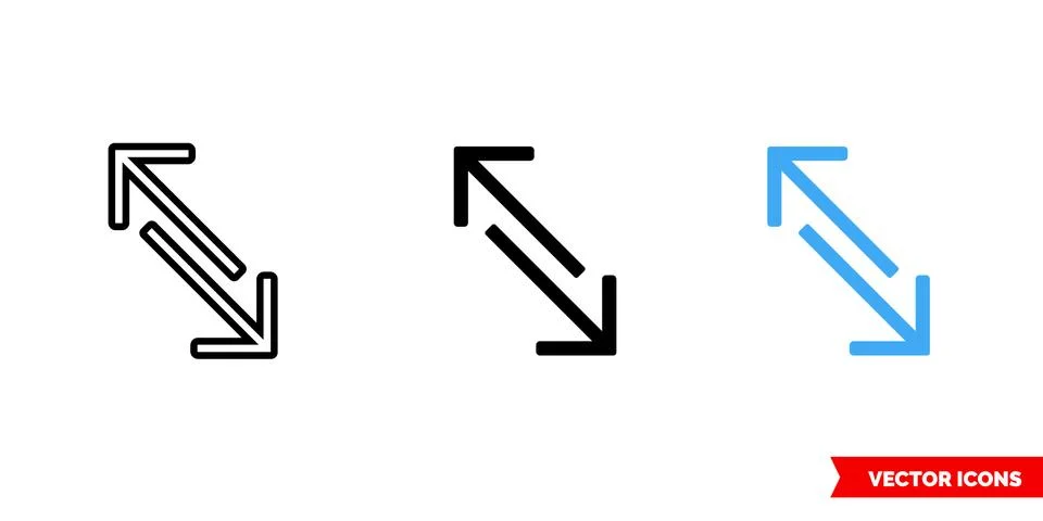Transfer icon of 3 types. Isolated vector sign symbol. Stock Illustration