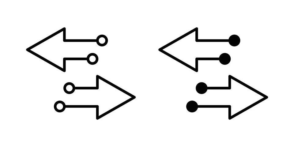 Transfer icon linear versions pack on white background イラスト素材