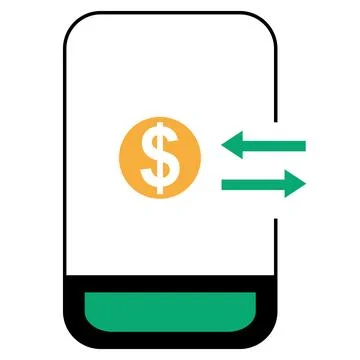 Transfer money vector icon for banking symbol Illustration