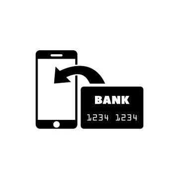 Transfer, NFC Payment Flat Vector Icon Stock Illustration