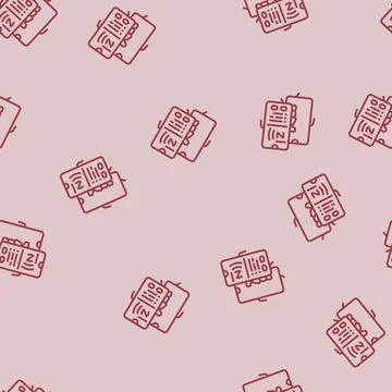 Transfer nfc technology line seamless pattern Stock Illustration