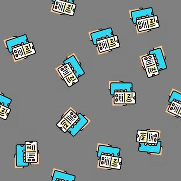 Transfer nfc technology vector seamless pattern Stock Illustration