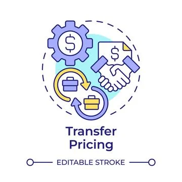 Transfer pricing multi color concept icon Illustrazione stock