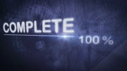 Transfer progress bar with percentage counter closeup Stock Footage 72898045