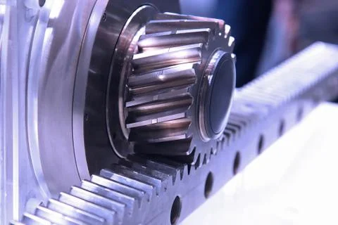 Transfer of rotation in linear motion Stock Photos