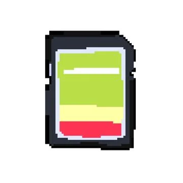 Transfer sd card pixel art vector illustration Stock Illustration