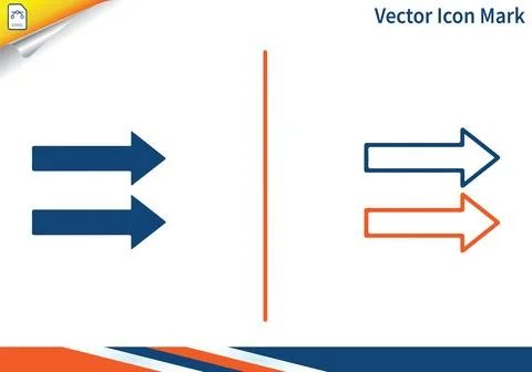 Transfer two arrows vector icon mark, modern flat vector design. Stock-Illustration