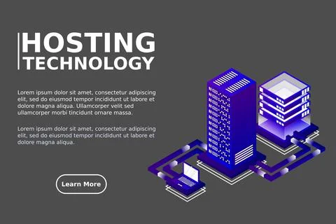 Transfer of user data to the server. Data hosting. Data flow. Data storage. S イラスト素材