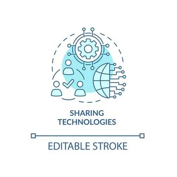 Transfering technologies concept icon 库存插图