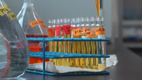 Transferring chemicals Stock Footage 106901601