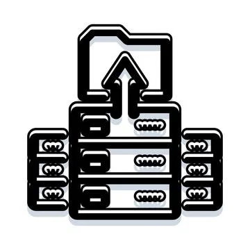 Transferring data to a cloud computing server rack 스톡 일러스트