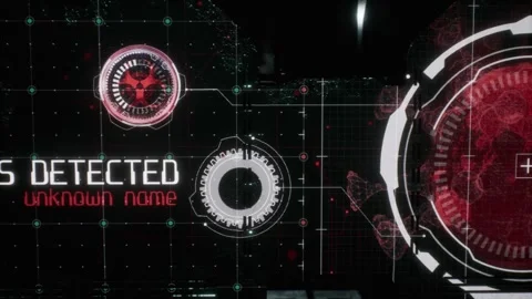 Transferring data from the science fiction computer to the spaceship 04 Stock Footage 266769716