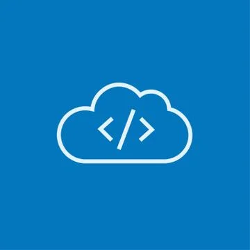 Transferring files cloud apps line icon Illustrazione stock