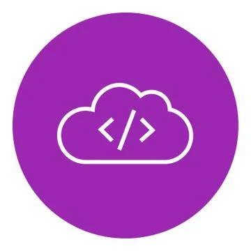 Transferring files cloud apps line icon Illustrazione stock