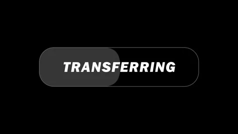 TRANSFERRING Progress Loading Bar from 0% to 100% on Black Background. Stock Footage 342750569