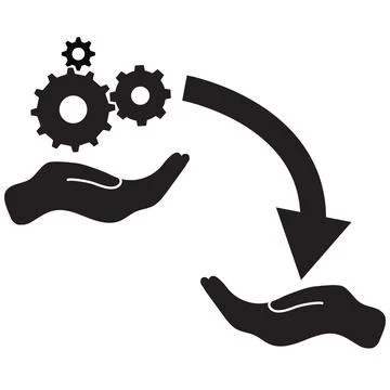 Transferring skill icon. Project Management sign. flat style. Illustrazione stock