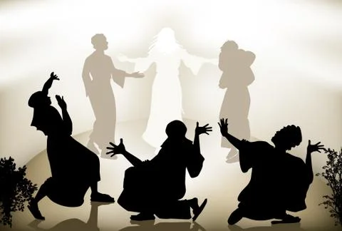 The Transfiguration of Jesus Stock Illustration