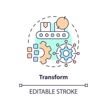 Transform concept icon Stock Illustration