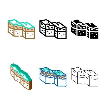 Transform earthquake color icon vector minimal Stock Illustration
