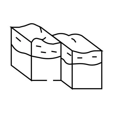 Transform earthquake line icon vector illustration Stock Illustration