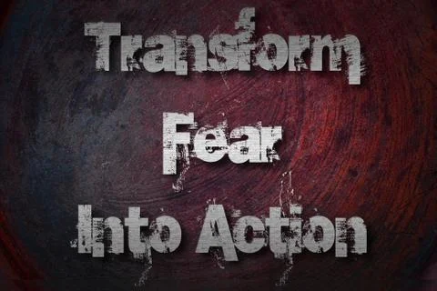 Transform fear into action concept Stock Illustration
