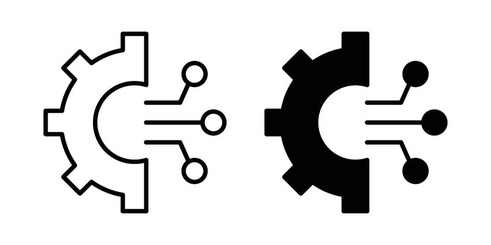 Transform icon. Outline, flat icons Stock-Illustration